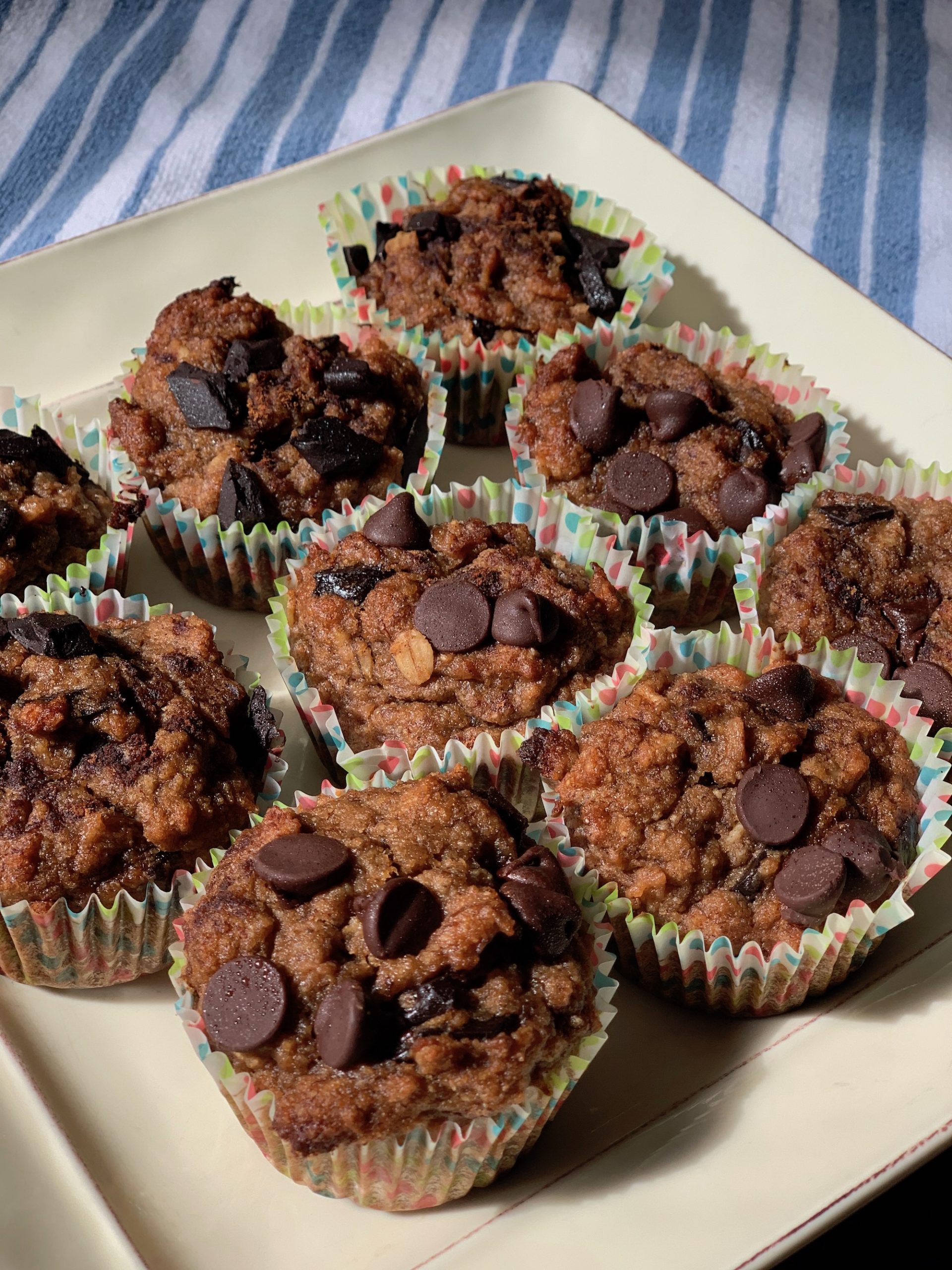 Healthy Banana Apple Muffins