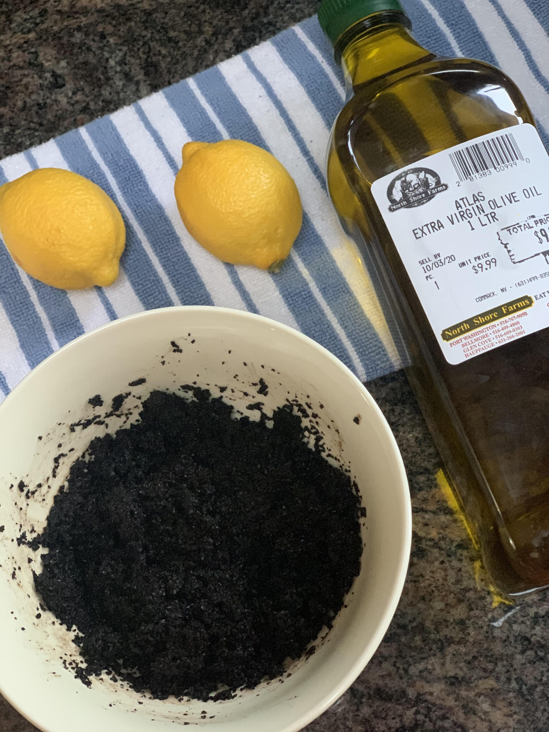 Coffee, Olive oil & Lemon Scrub